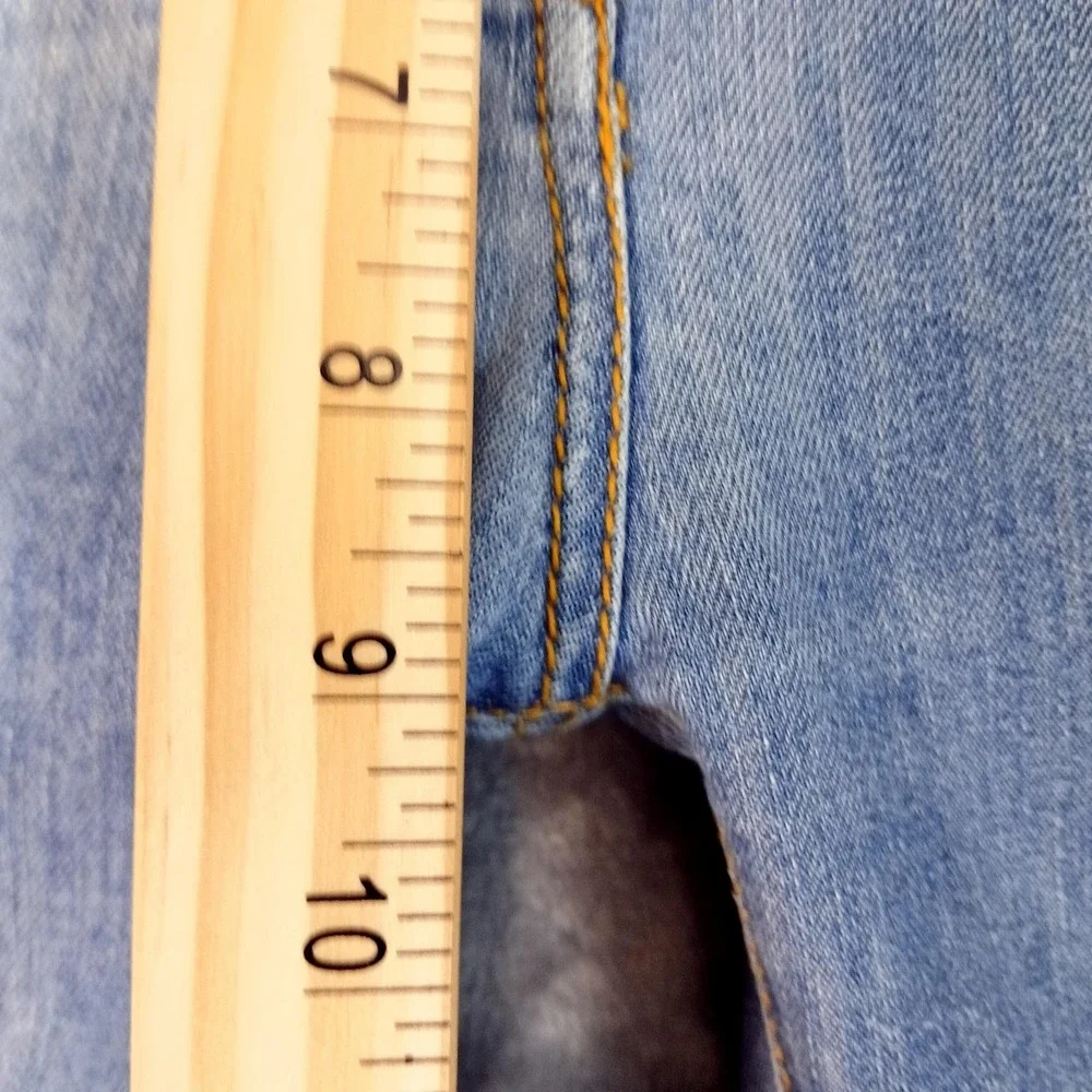 VTG Blu Byblos Jeans Mens 34 Light Wash Denim Stretch Straight Leg Made in Italy